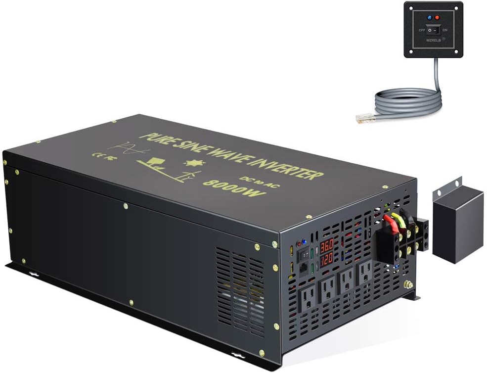 8000W Pure Sine Wave Power Inverter DC 36V to AC 120V A301