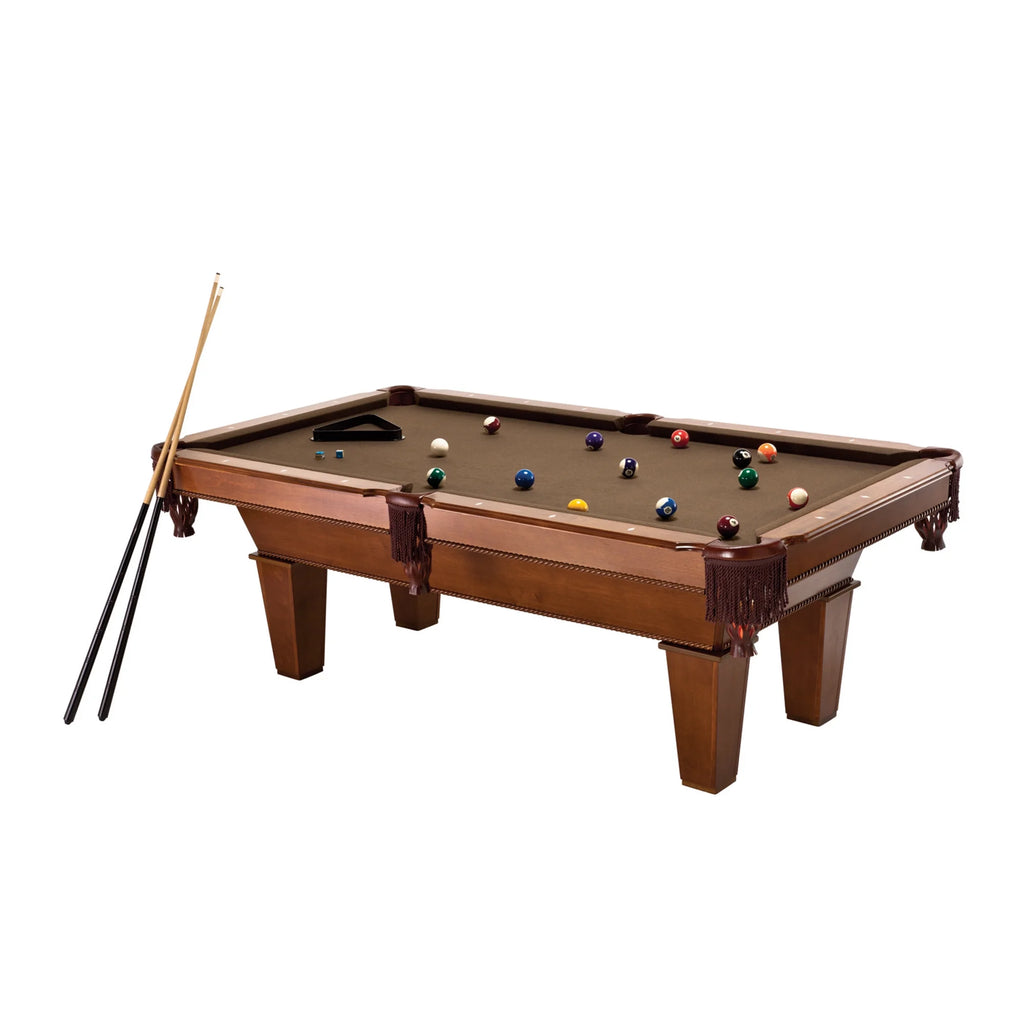 7.5' Billiard Table with Two Pool Cues W32599