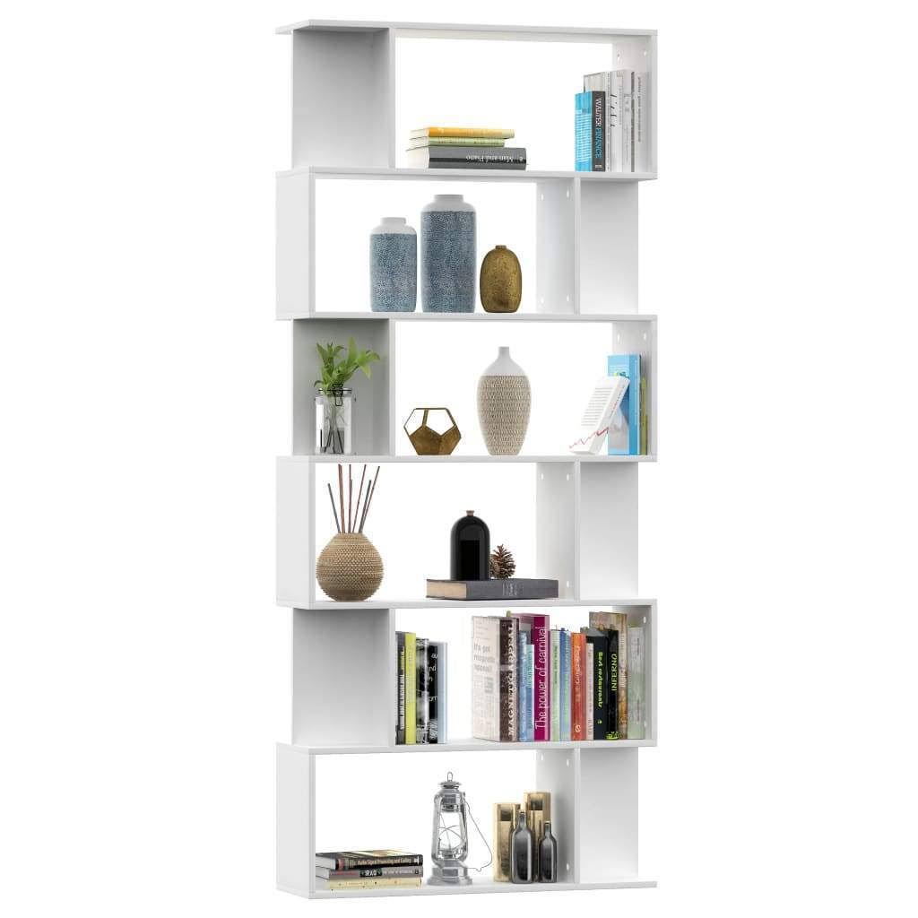 White and Sonoma Oak Chipboard Book Cabinet Room Divider B2992