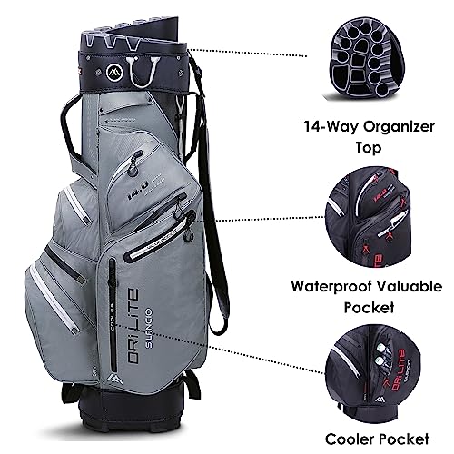 Waterproof Golf Cart Bag with 14 Way Divider Organizer Top O9499