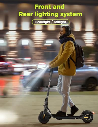Electric Scooter, 25 Miles Range, 22MPH Max Speed, 850W Peak, 8.5"/10" Solid Tires, Dual Braking System P25524