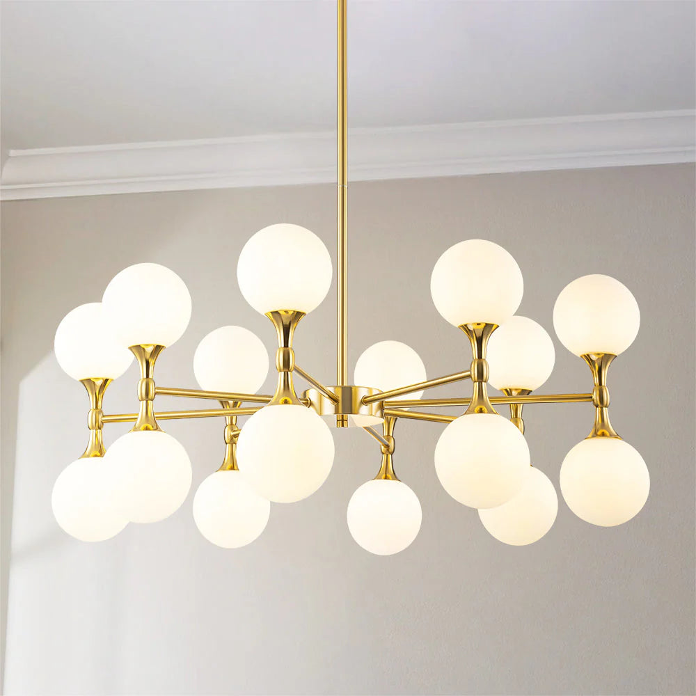 16-Light Dimmable Sputnik Linear Chandelier O1227