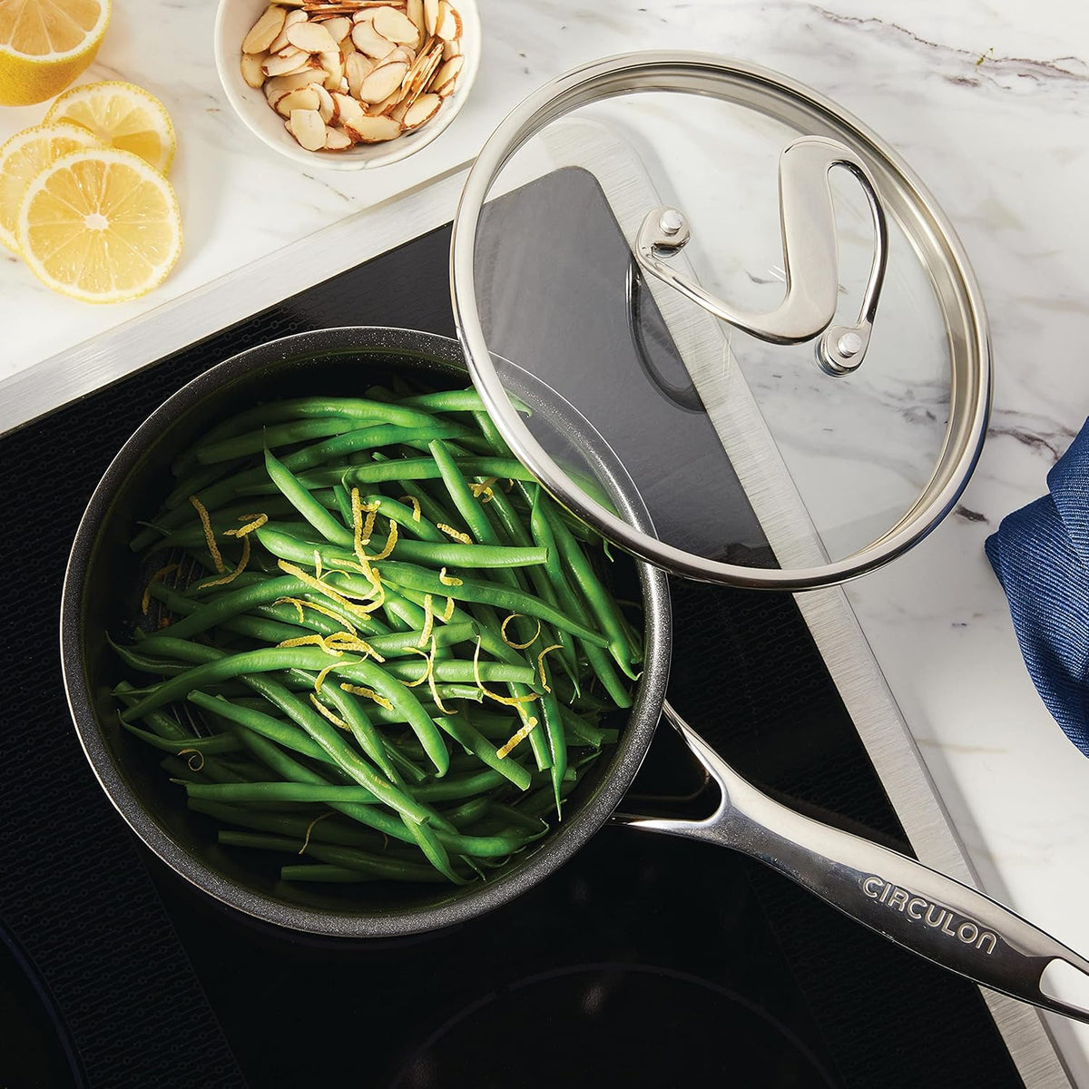 2 Quart Stainless Steel Saucepan with Glass Lid C929