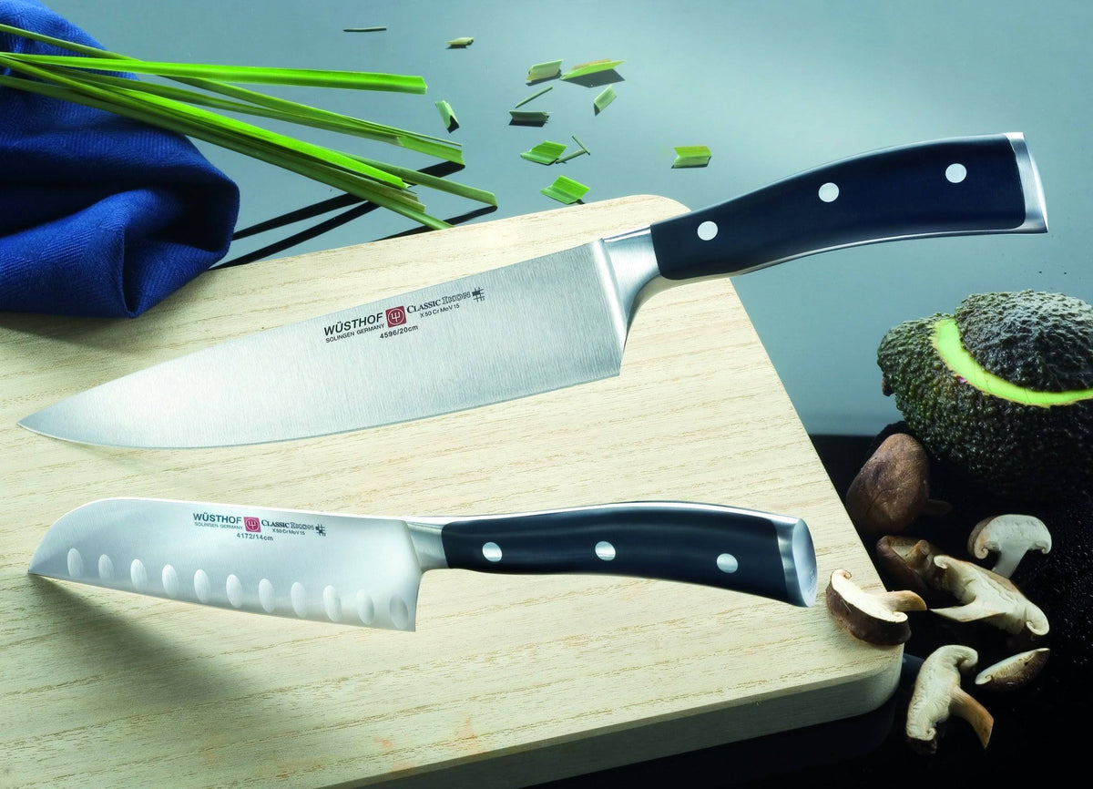 7-Inch Santoku Hollow Edge Black Knife G399829
