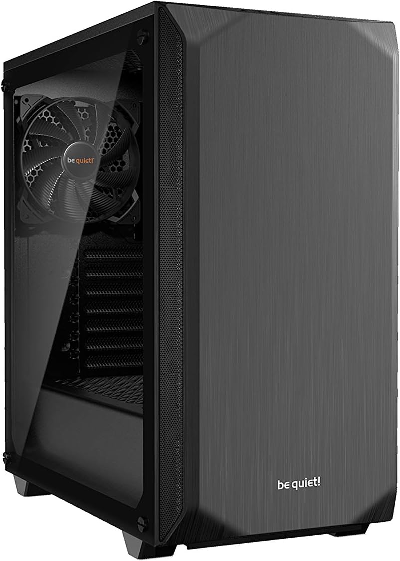 Black Mid Tower ATX Case with Tempered Glass Window O703