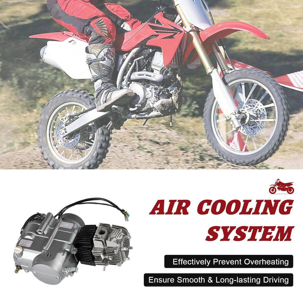 4-Stroke 125cc Manual Start Single Cylinder Manual Clutch Dirt Bike Engine Motor B222