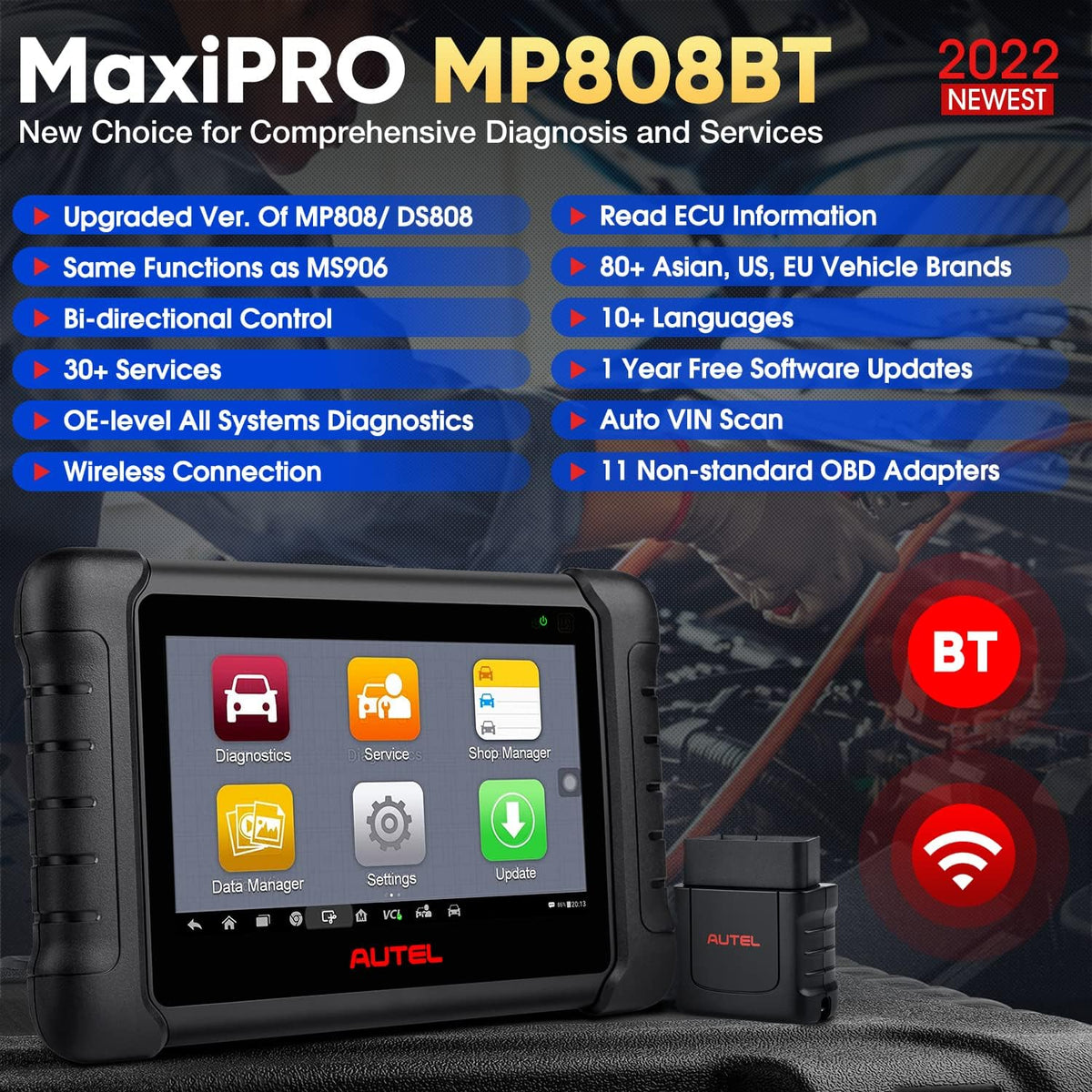 Bi-Directional Control Full Systems Automotive Scan Tool T88364