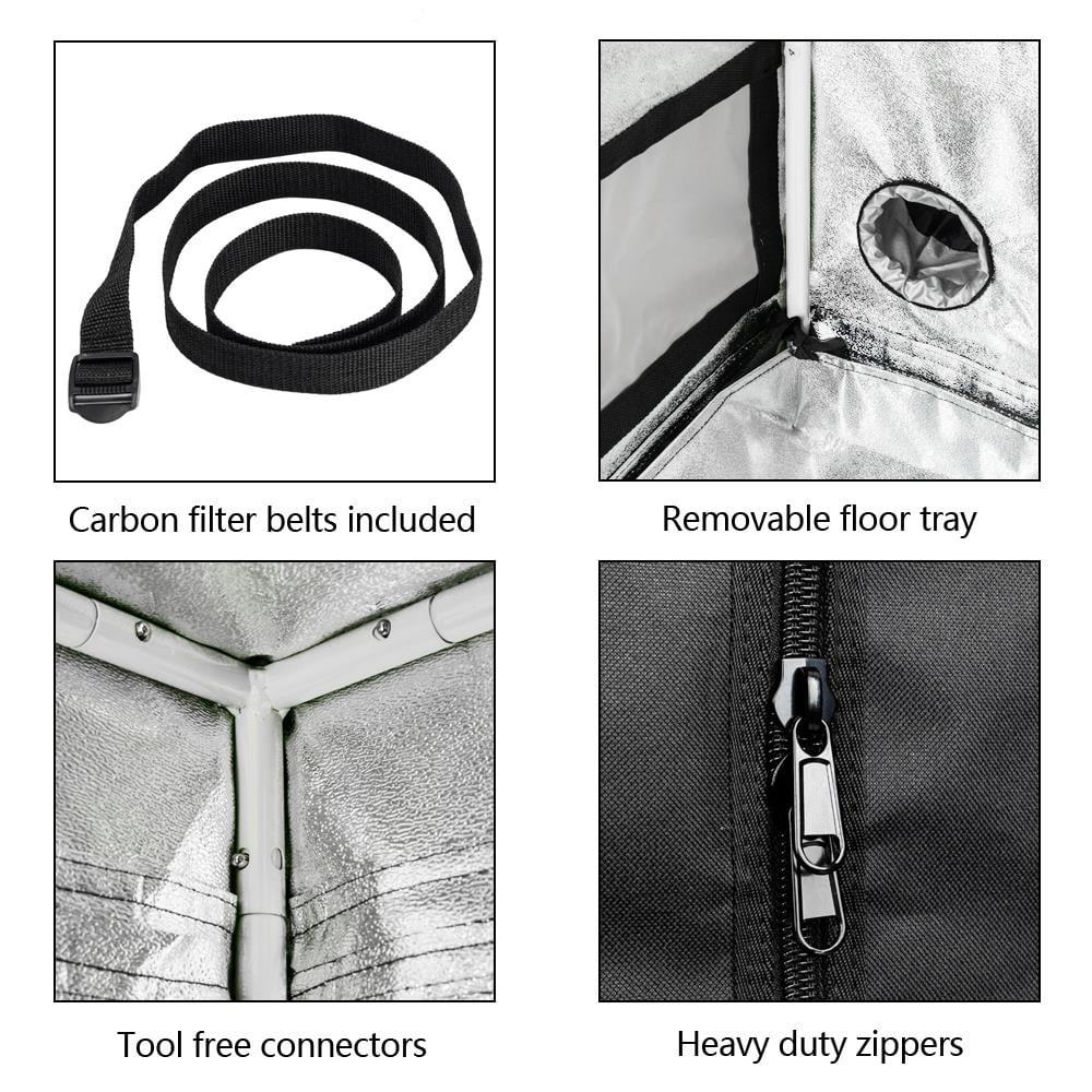 24''X24''X48'' Reflective Hydroponic Grow Tent Q606