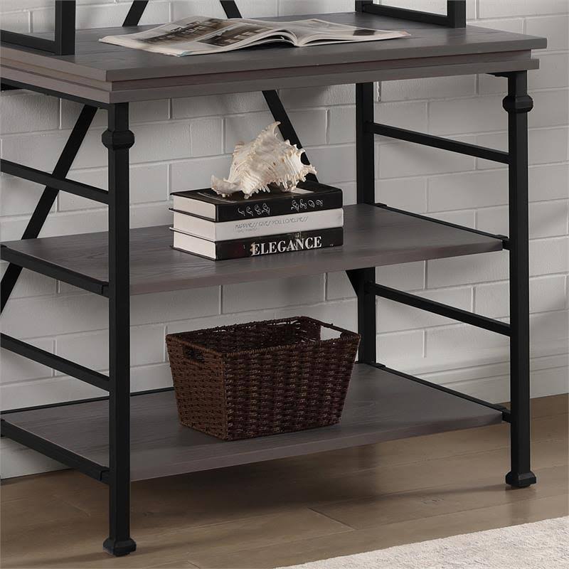 Industrial Metal 6-Shelf Bookcase K642