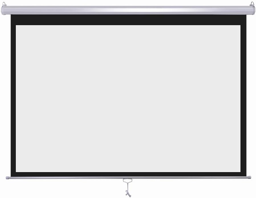 100" 16:9 Manual Pull Down Projector Screen 87"x 49" HD 1.3 Gain O78810