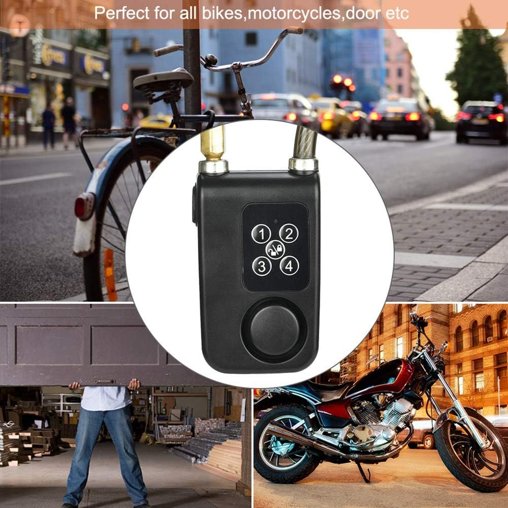 Anti-Theft Wireless Remote Control Alarm Bike Lock 4-Digit Password IP55 Waterproof Y9827