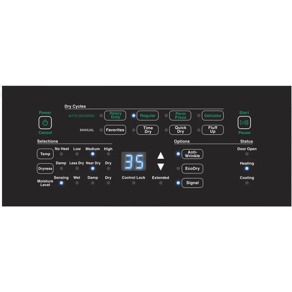White Electric Dryer N293