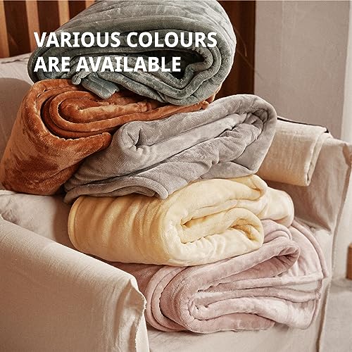 Soft Silky Plush Electric Throw Blanket 50''X60'' Grey M7781