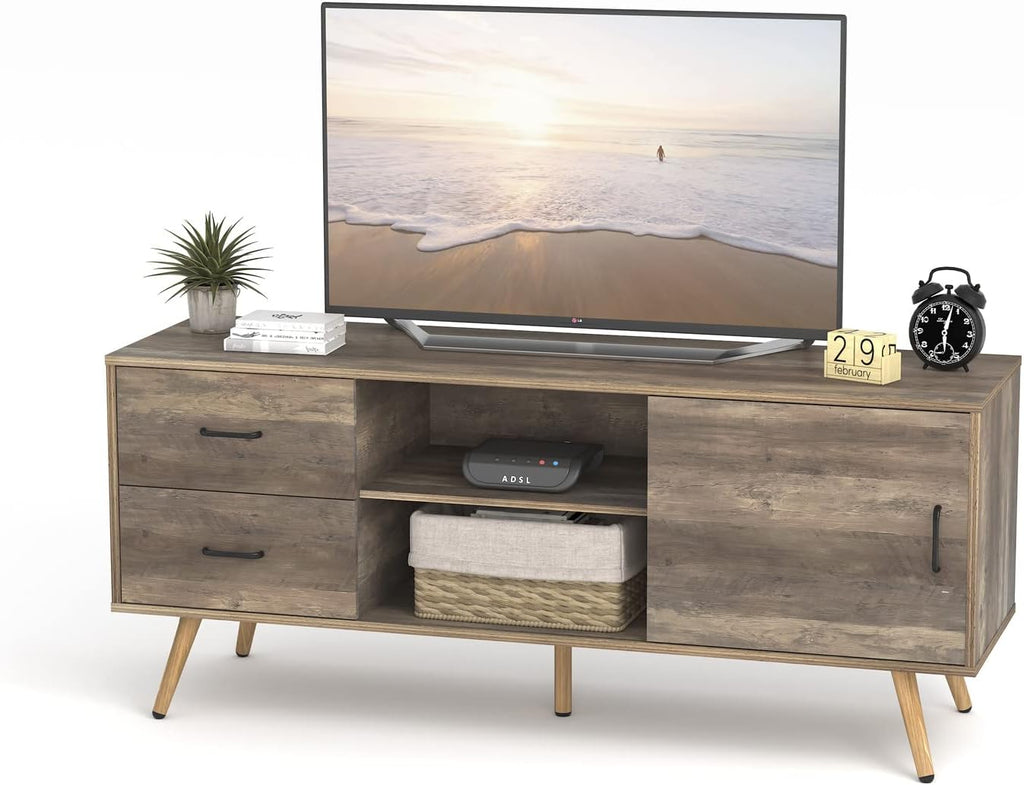 60 inch Black TV Stand with Storage and Shelves I16620