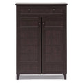Dark Brown Wood Shoe Cabinet L863557