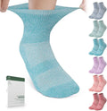 Bamboo Viscose Non Binding Diabetic Ankle Socks 6 Pairs F7915