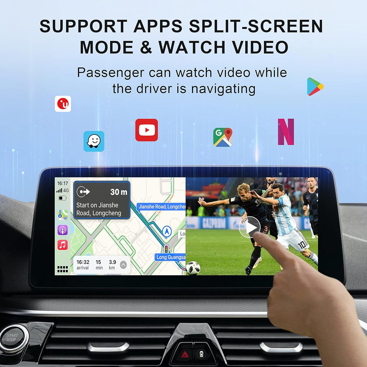 CarPlay Wireless Adapter for OEM Wired CarPlay Cars D208