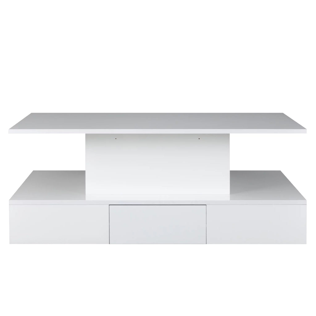 White LED Coffee Table with 4 Drawers Z4678