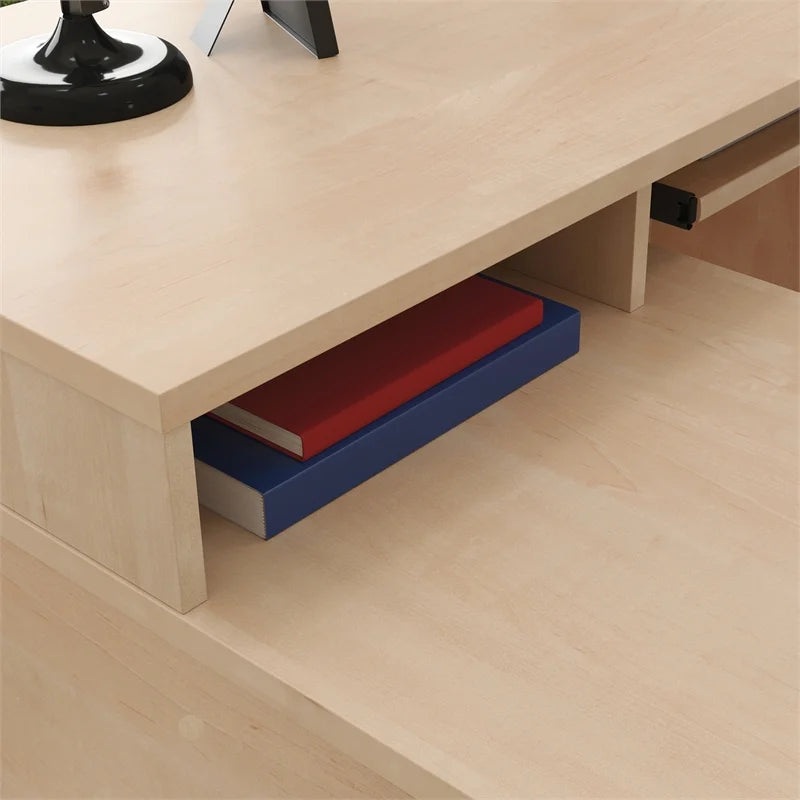 Contemporary L-Shaped Engineered Wood Desk X283556