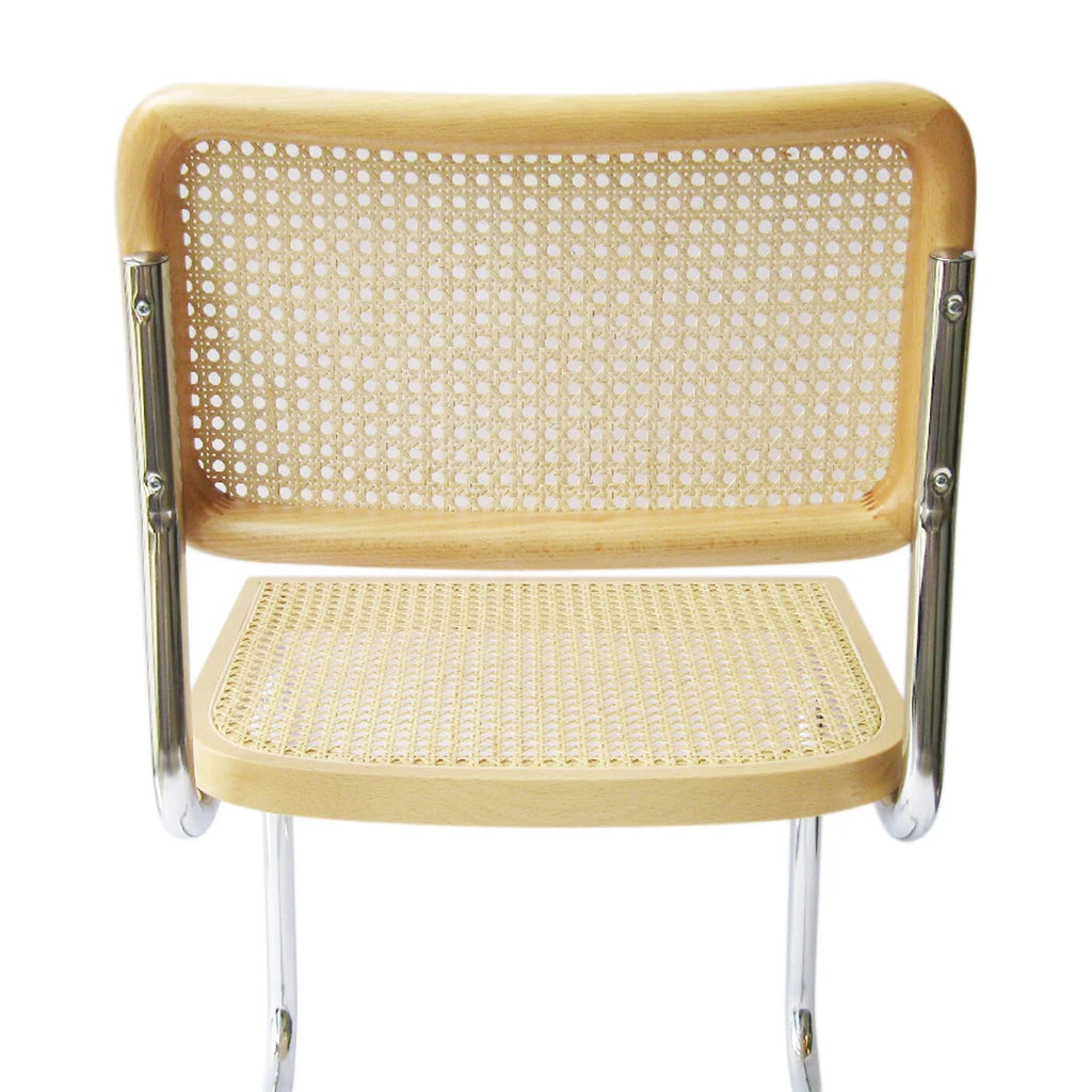 Cane Dining Chair in Chrome and Natural F6707