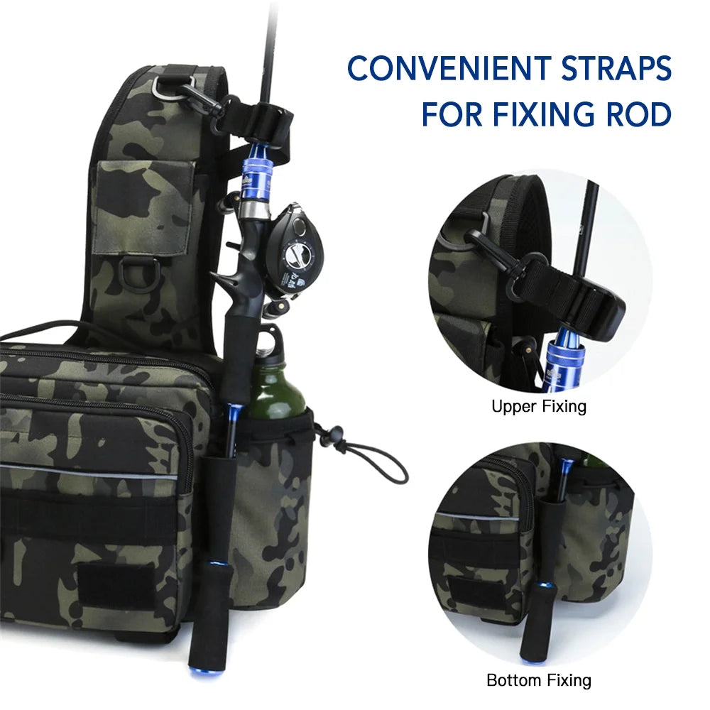 Water-resistant Fishing Sling Pack Waist Bag B305