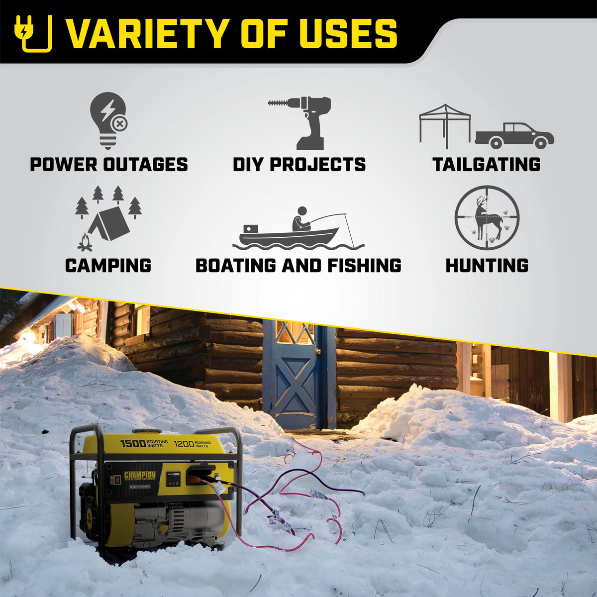 1500/1200 Watt Portable Generator Z4222