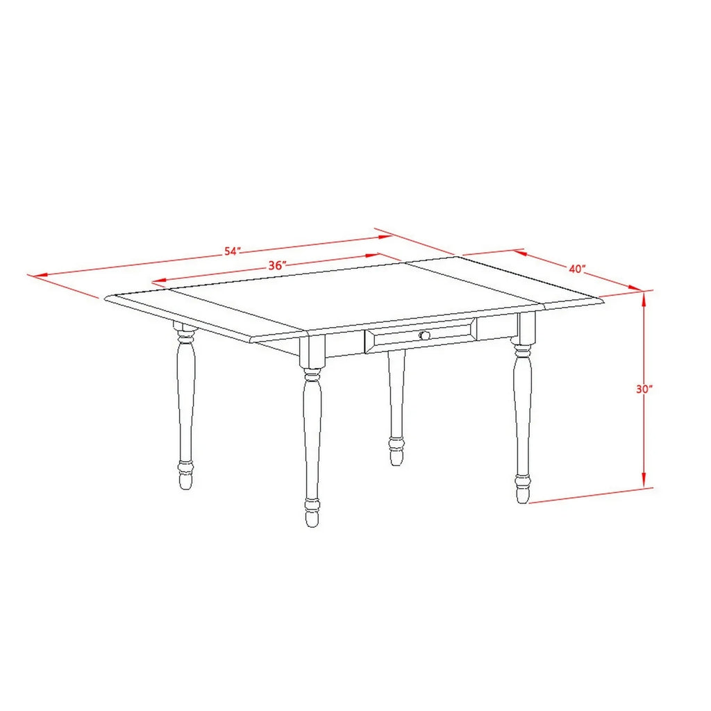5 Piece Wood Dining Table and Chair Set K14325