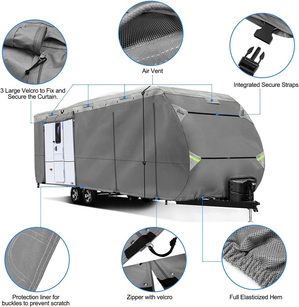 27-30 Non-Woven Fabric Waterproof RV Cover F191