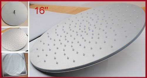 16 inch Ceiling Mount Rainfall LED Shower Head Stainless Steel V8673