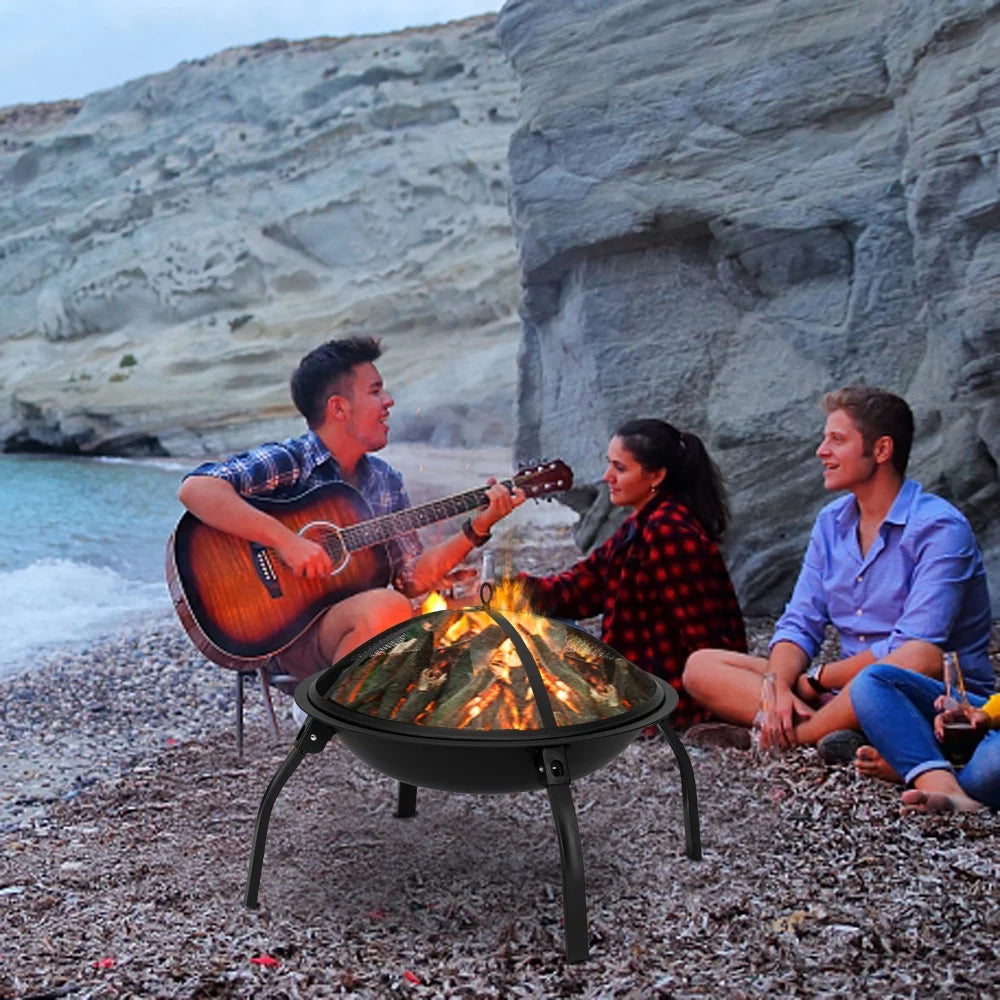 22" Wood Burning Fire Pit with Spark Guard N1315