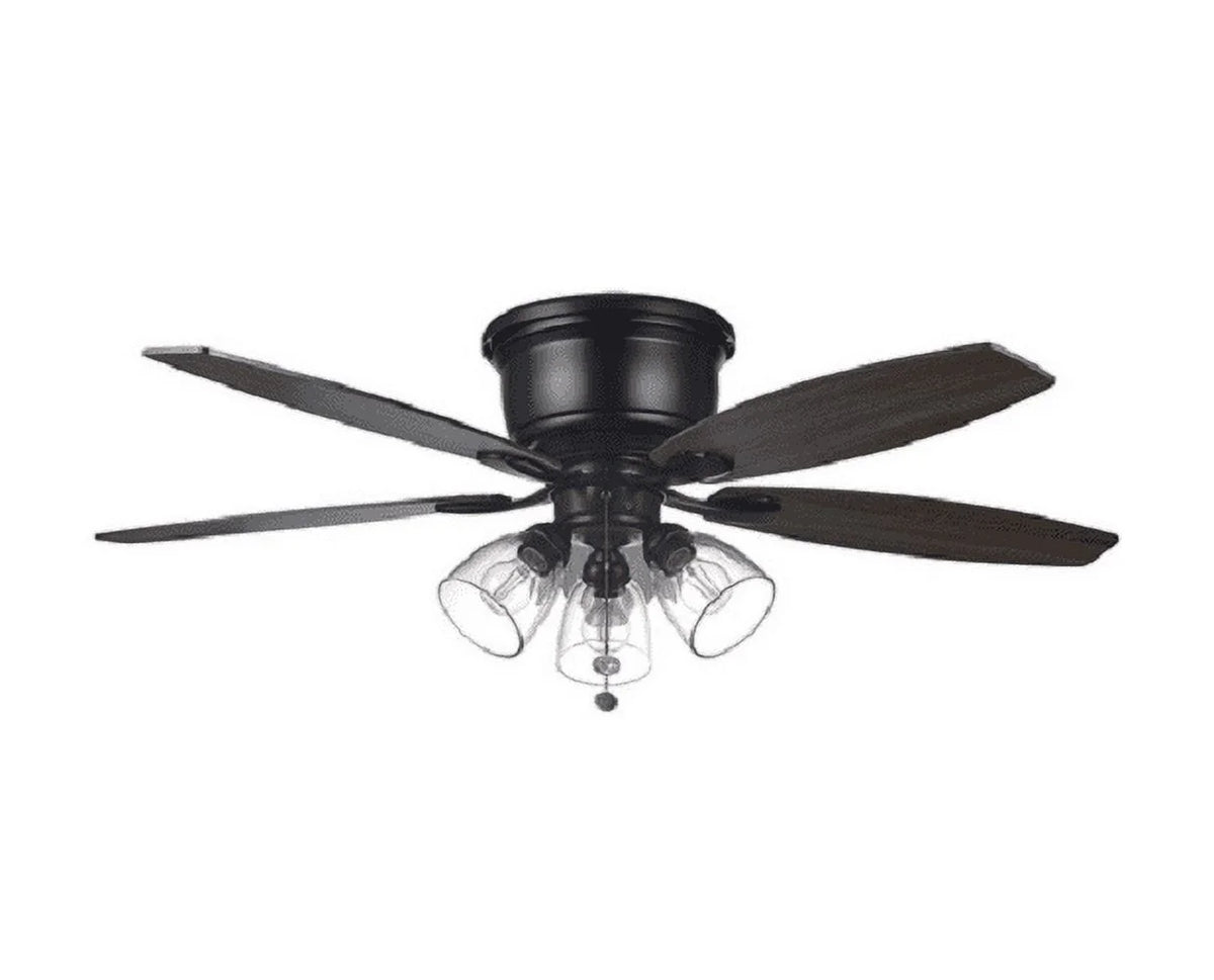 52" Matte Black LED Ceiling Fan with Light Kit K267911