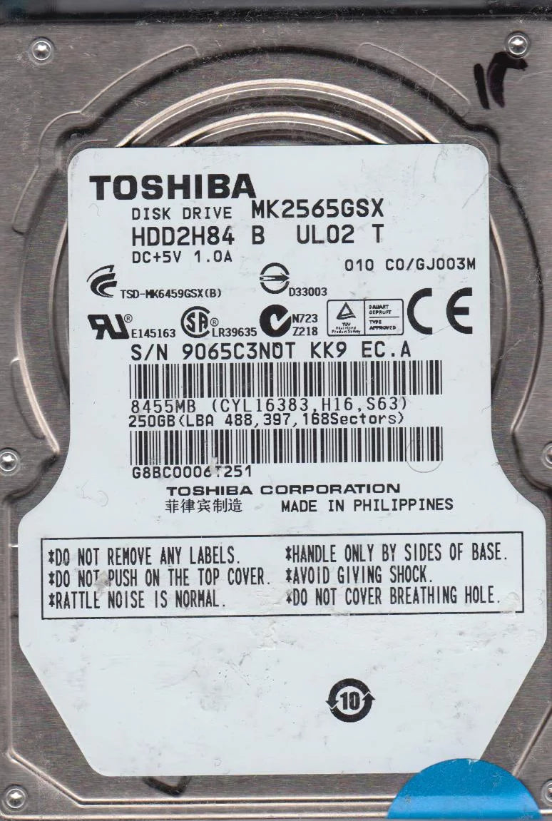 250GB SATA 2.5 Hard Drive B7709