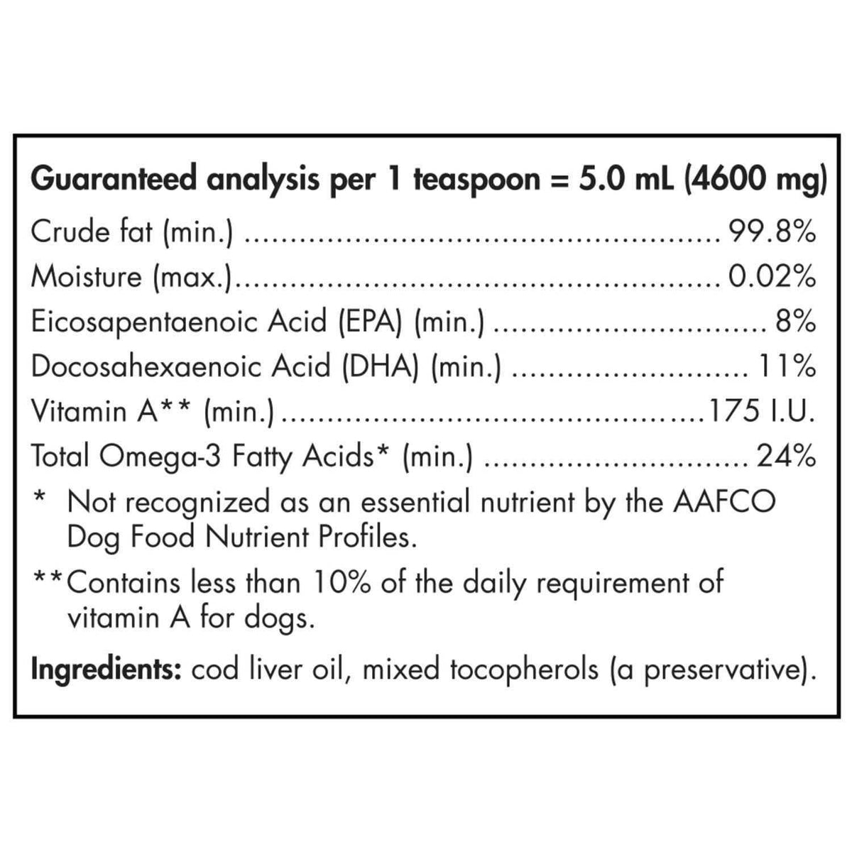 Pet Cod Liver Oil W106757