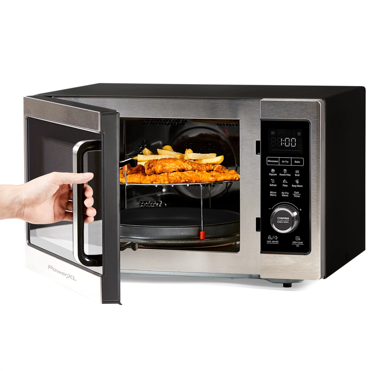 Stainless Steel Black Microwave Air Fryer D76754