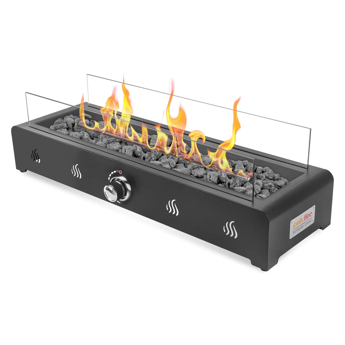 28in Propane Firepit with Glass Wind Guard P9680