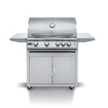 4-Burner Built-In Natural Gas Grill with Grill Cart L9659