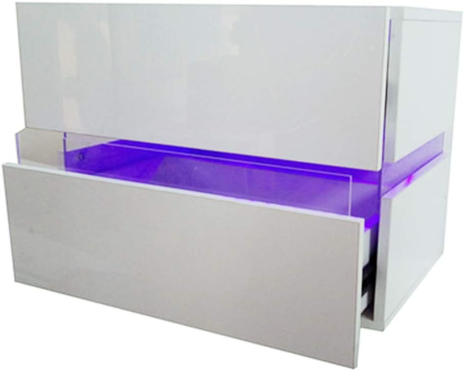 Black LED Nightstand with 2 Drawers X39265