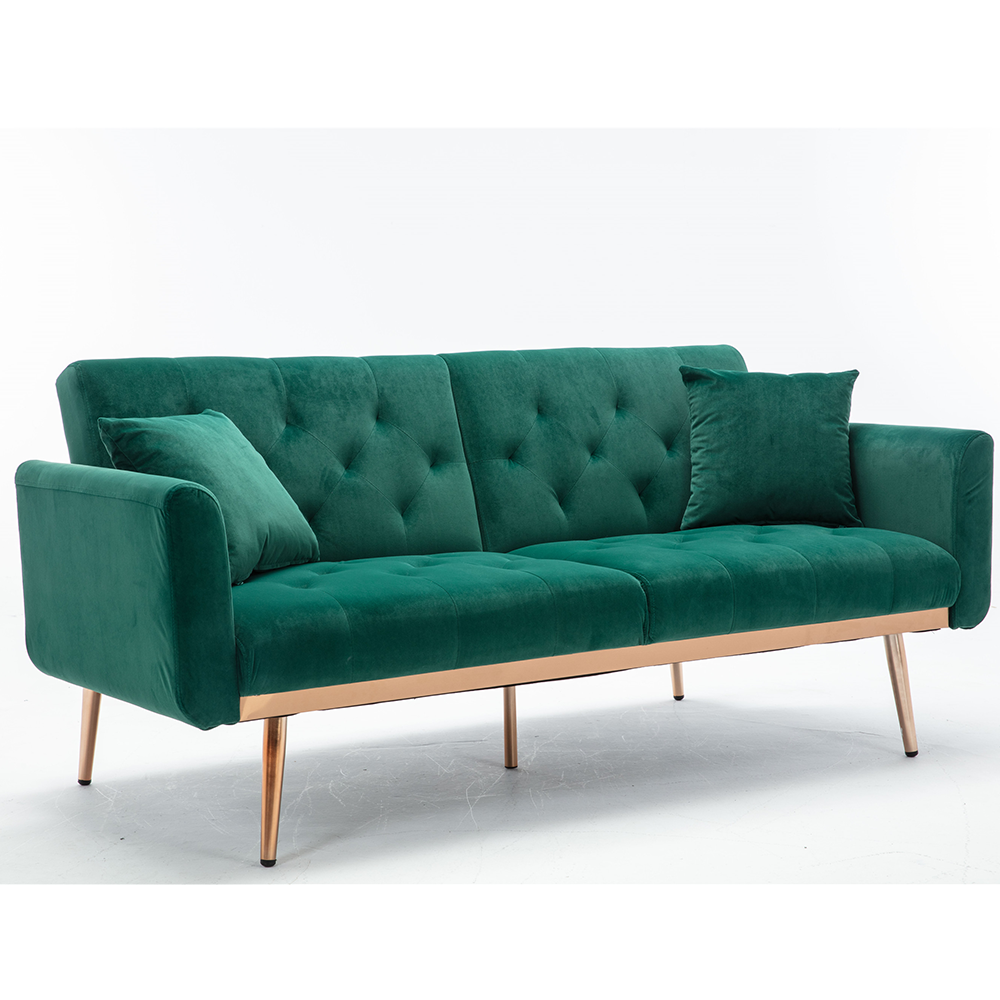 Green Button Tufted Loveseat Sofa D22200