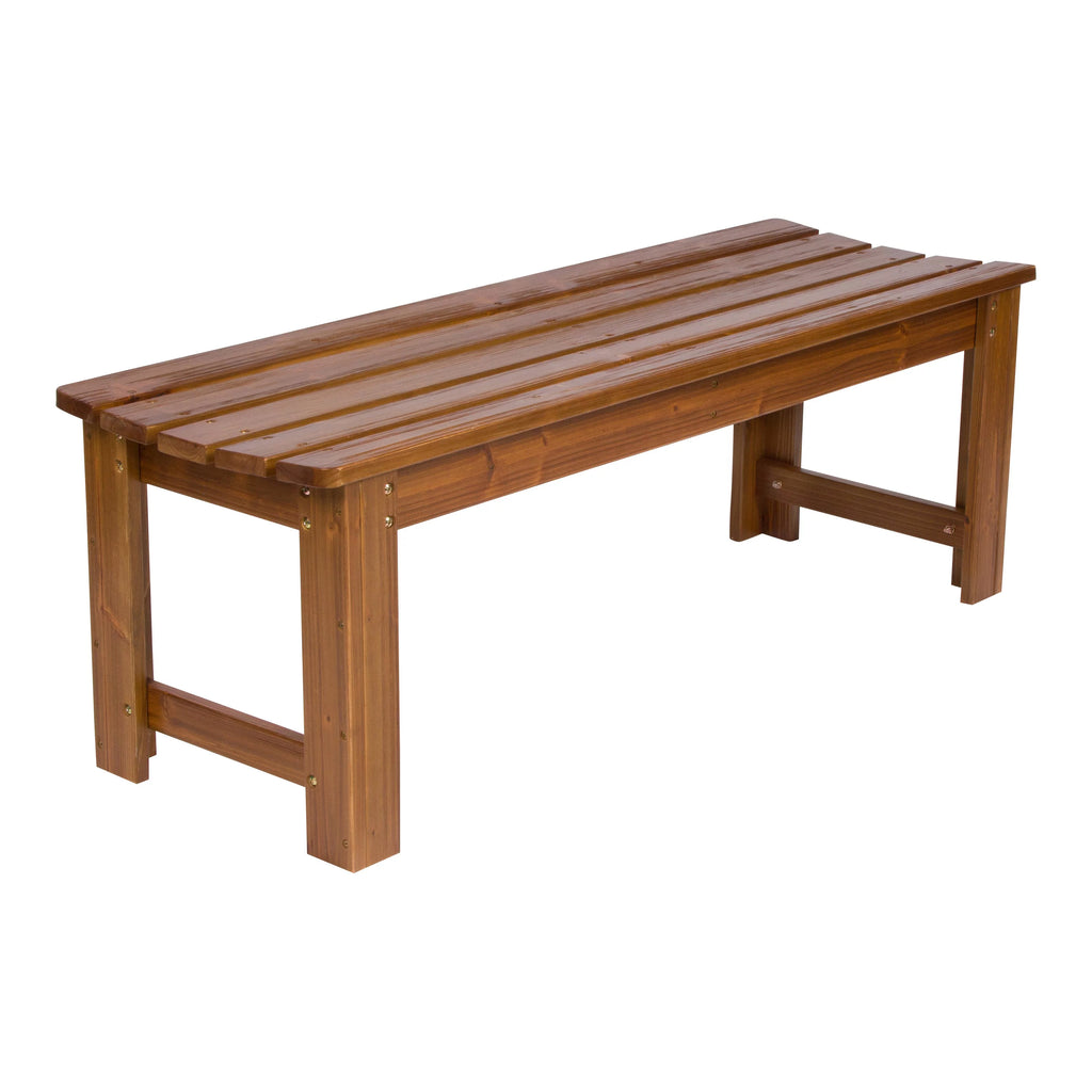 4 Ft. Backless Wooden Garden Bench H61842