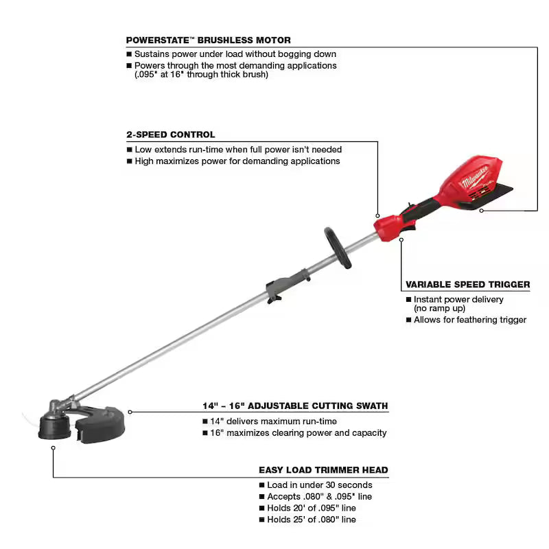 18V Lithium-Ion Cordless Brushless String Trimmer and Chainsaw Combo Kit O976