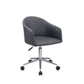 Gray Round Back Swivel Desk Chair with Caster Y2280