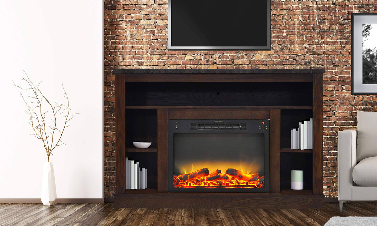 Mahogany Mantel Electric Fireplace G199223