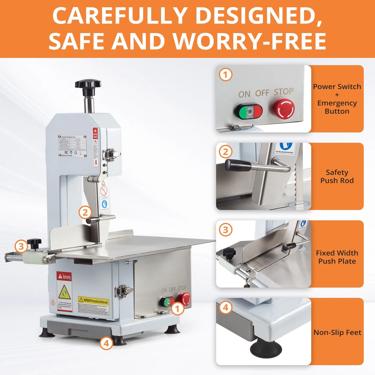 750W Electric Bone Saw Meat Cutting Machine M8006