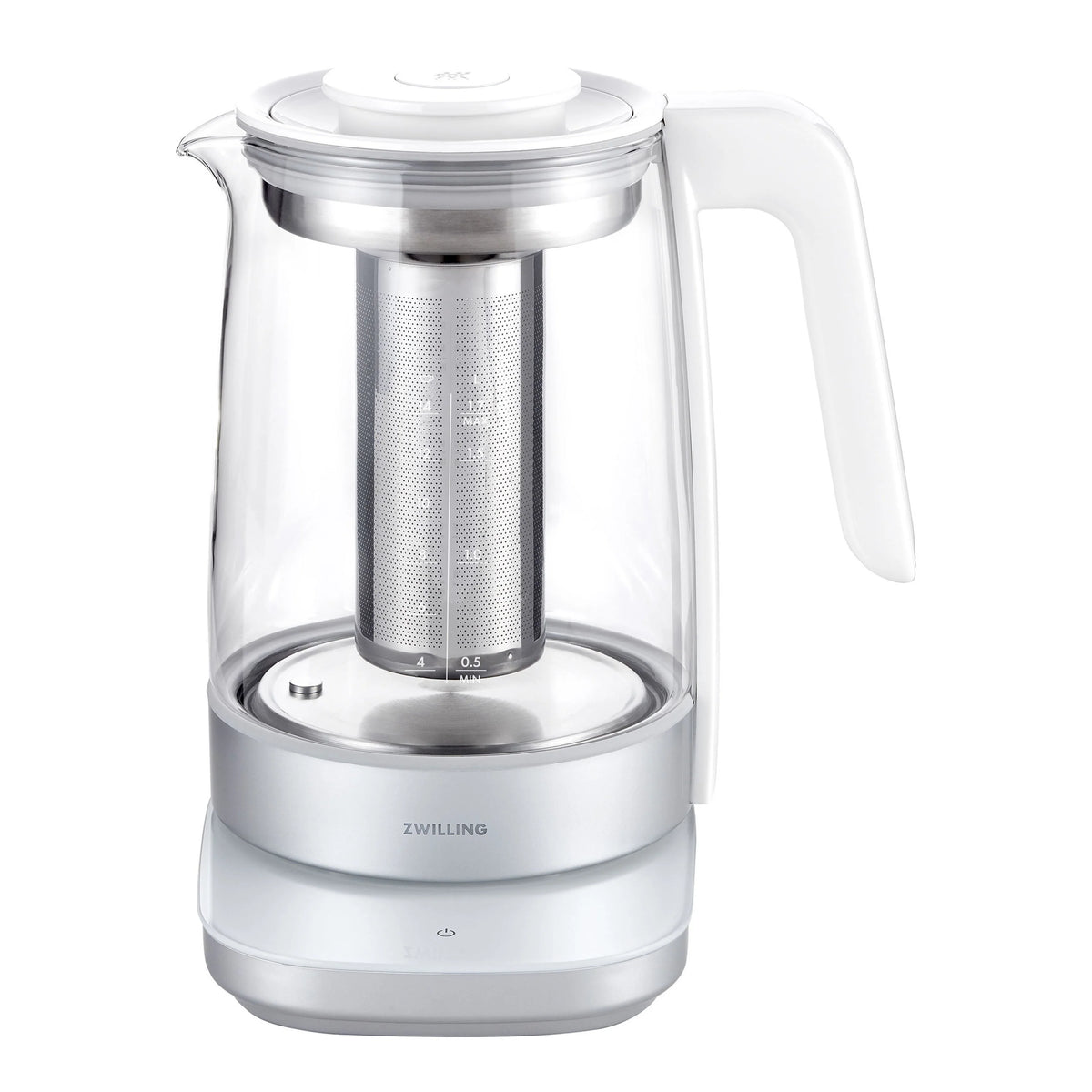 Glass Kettle in Silver V4397