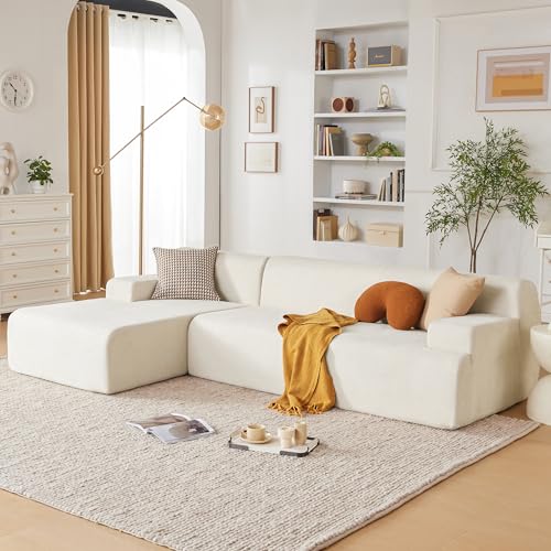 107" Modular Sectional Sofa with Chaise, Beige D63571