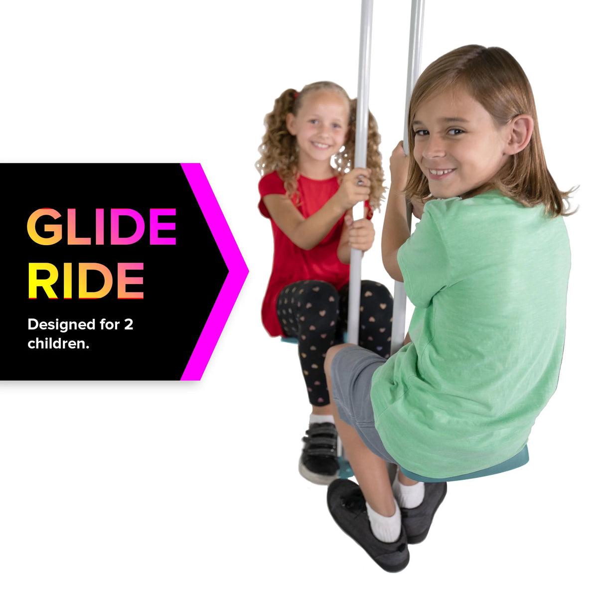 Metal Swing Set with Slide and Saucer Swing V383