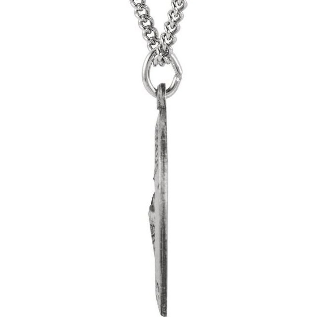 Sterling Silver Oval St. Jude Thaddeus 18" Necklace G88643