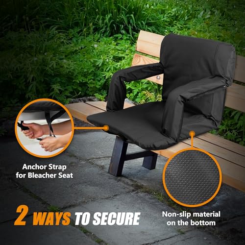 20.5"/25" Wide Padded Stadium Seat with Back Support B29743