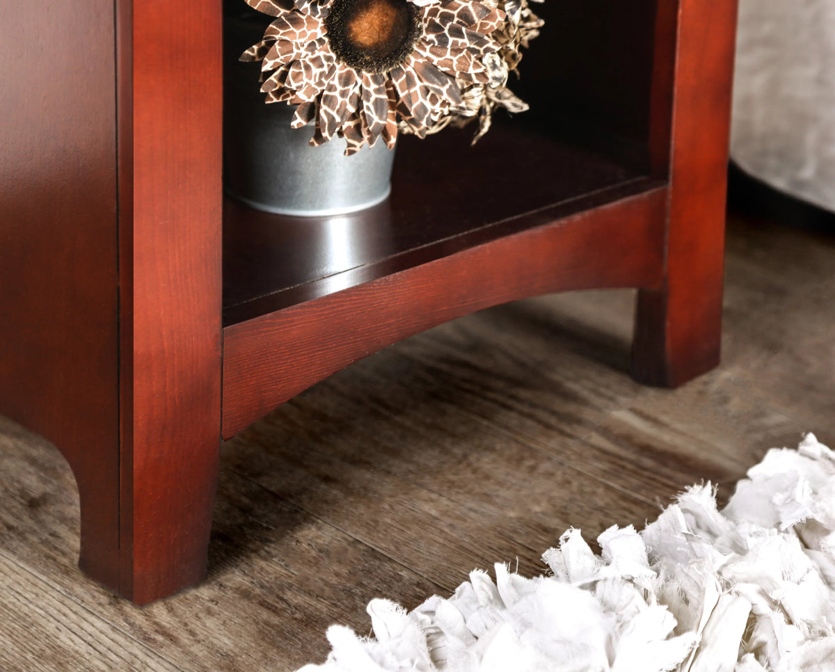Cherry 1-Drawer Nightstand S1245
