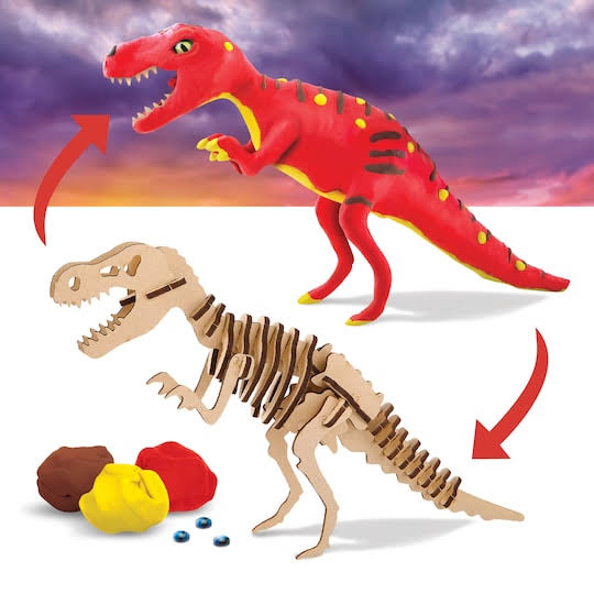 DIY Clay Triceratops & Tyrannosaurus Kit Z69345